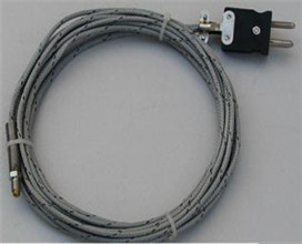 Screw type braided thermocouple, thermocouple with plug. M6 thread thermocouple